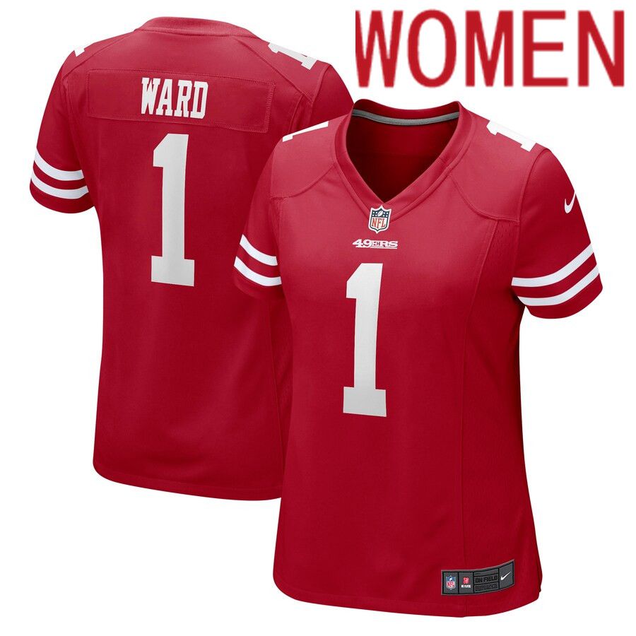 Women San Francisco 49ers 1 Jimmie Ward Nike Scarlet Game Player NFL Jersey